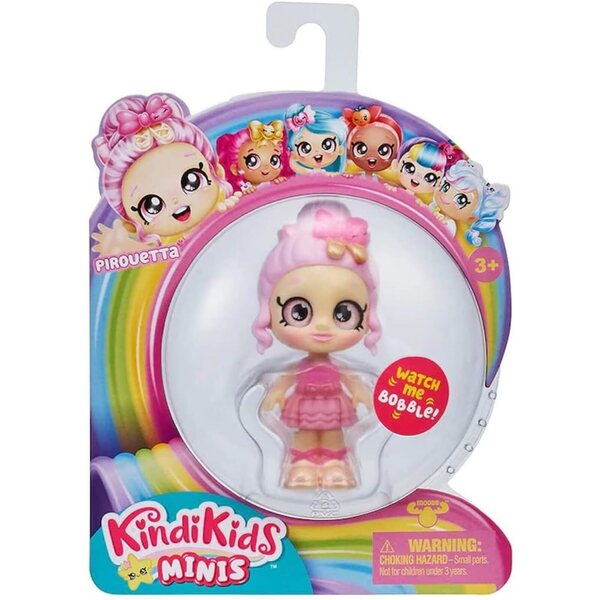 KindiKids Mini Pirouetta – Kleine Puppe mit beweglichem Kopf und gefärbten Haaren