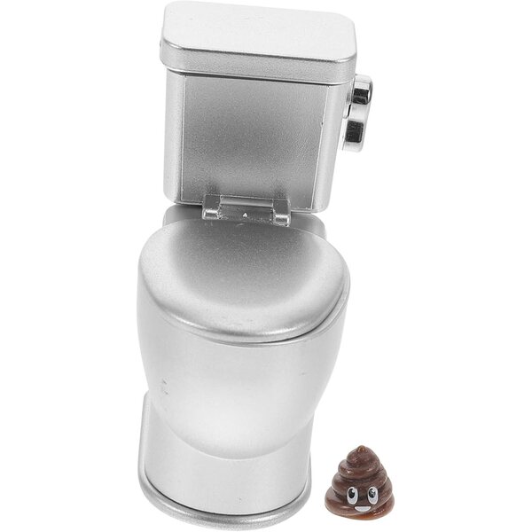 Beaupretty Mini realistische Toilette aus wiederaufladbarem ABS für Puppenhaus 6x6x3 cm