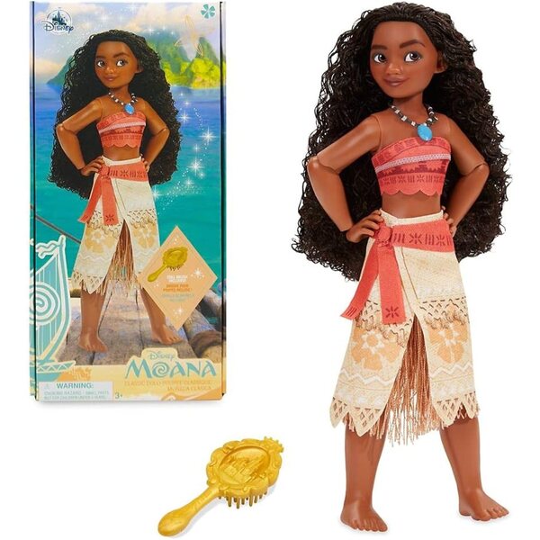 Moana Disney Puppe 26,5 cm mit Zubehör und klassischem Kleid für Kinder ab 3 Jahren