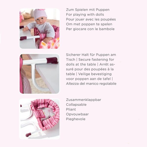 Götz Tischsitz für Puppen bis 50 cm – sicher und einfach zu bedienen