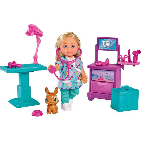 Clinica Veterinaria Smoby Evi Love con Mini Pupazzo e Accessori per Cure Animali
