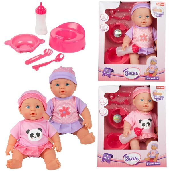 BEAU 31 cm Puppe mit Zubehör für Kinder ab 3 Jahren - Toi-Toys
