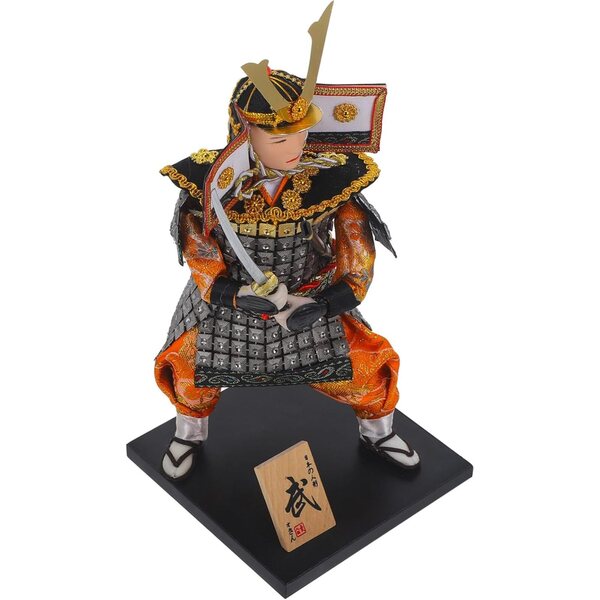 VICASKY Bambola Samurai Giapponese Decorazione Casa Autentica 26cm