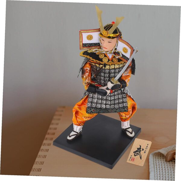 VICASKY Bambola Samurai Giapponese Decorazione Casa Autentica 26cm