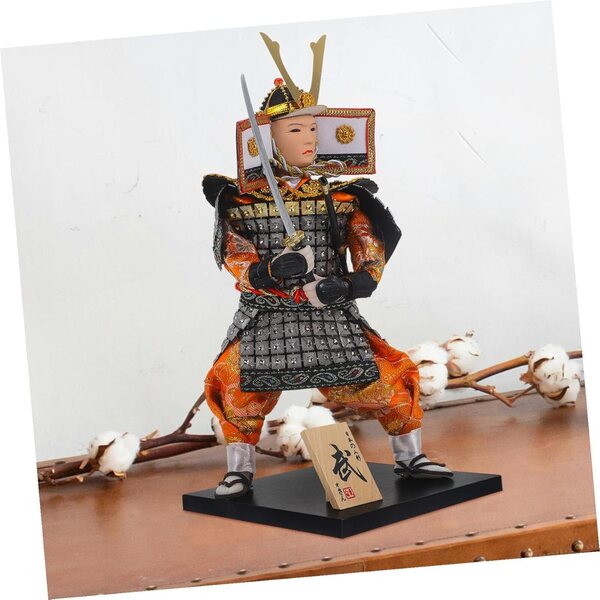 VICASKY Bambola Samurai Giapponese Decorazione Casa Autentica 26cm