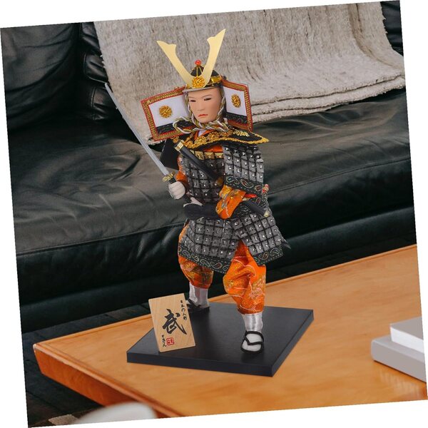 VICASKY Bambola Samurai Giapponese Decorazione Casa Autentica 26cm