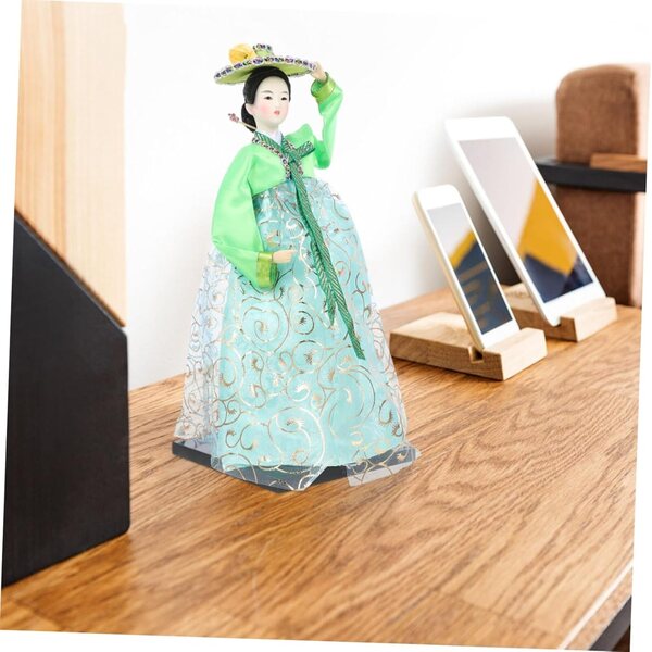 Gatuida bambole Coréenne Hanbok 30 cm in Tessuto Colorato Decorazione Tradizionale