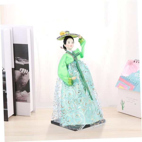 Gatuida bambole Coréenne Hanbok 30 cm in Tessuto Colorato Decorazione Tradizionale