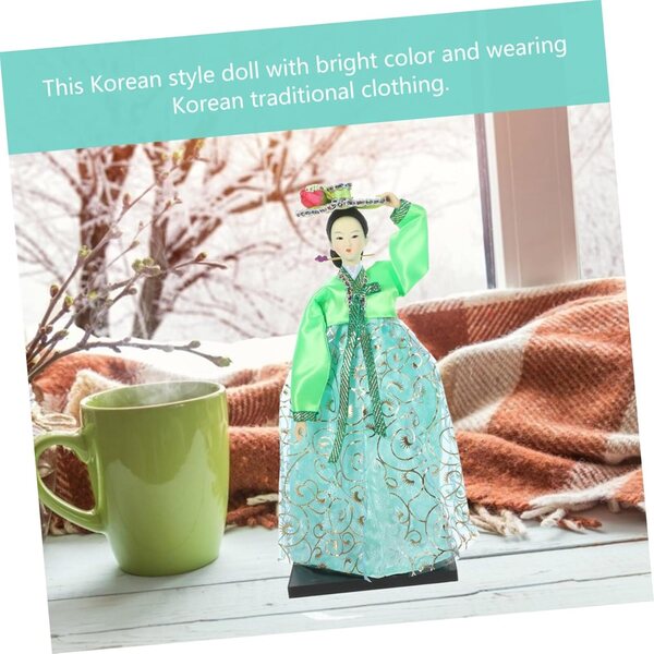 Gatuida bambole Coréenne Hanbok 30 cm in Tessuto Colorato Decorazione Tradizionale