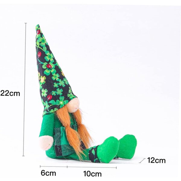 Amosfun 2 St. Patrick's Stoffpuppen 16 cm, bunte festliche Dekoration
