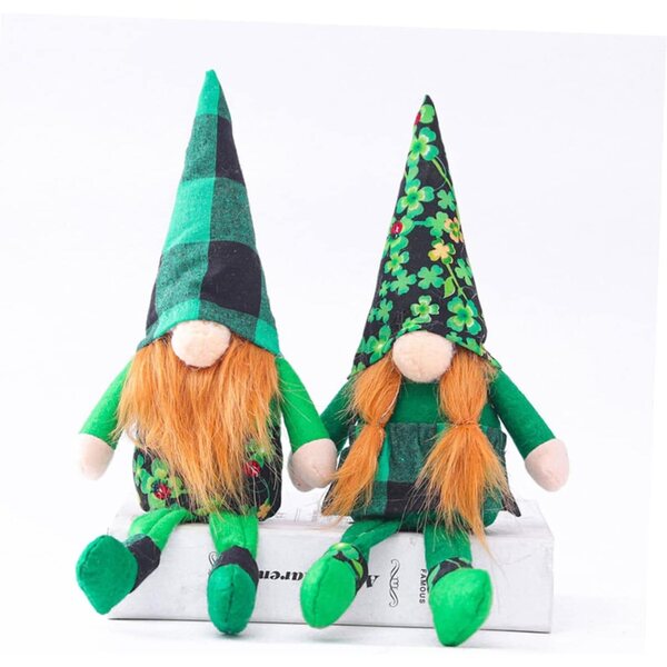 Amosfun 2 St. Patrick's Stoffpuppen 16 cm, bunte festliche Dekoration