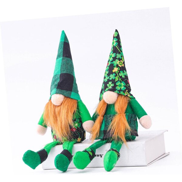 Amosfun 2 St. Patrick's Stoffpuppen 16 cm, bunte festliche Dekoration