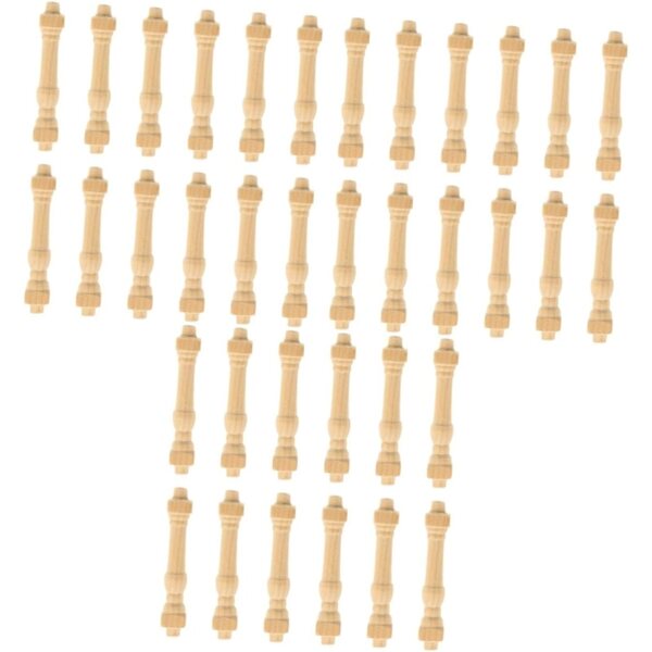 Set 36 Mini Corrimano in Legno per Mobili in Miniatura Casa delle Bambole