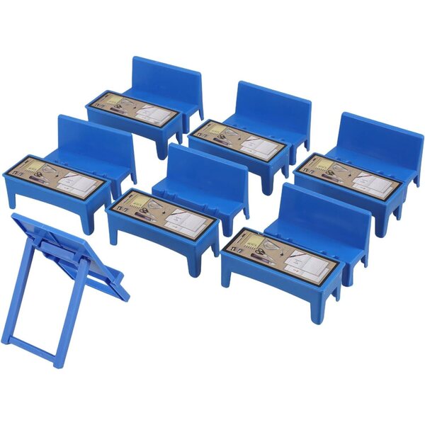 Set Mobili Mini Aula 13 Pezzi Plastica Sicura per Bambole Tavolo Sedia Lavagna