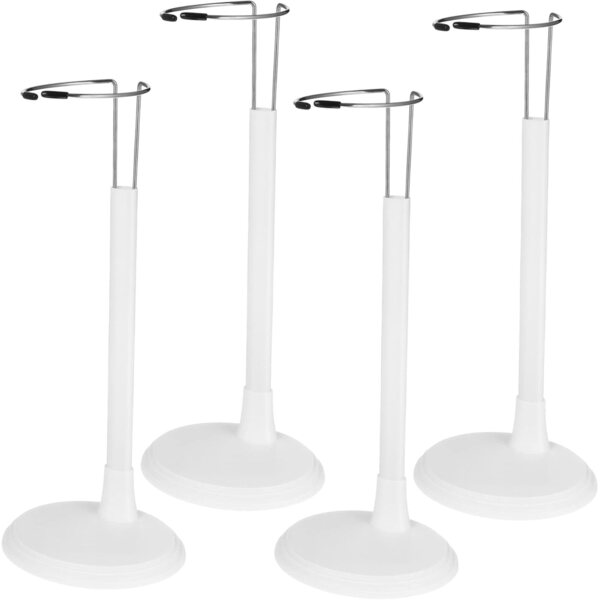 VICASKY Set 8 Supporti Regolabili per Bambole e Figurinette, Bianco