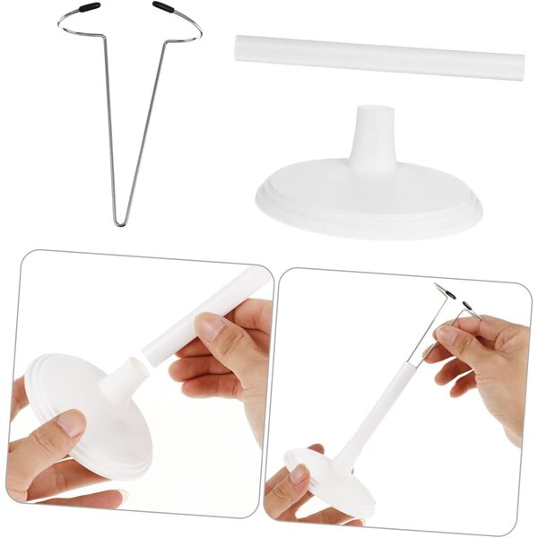VICASKY Set 8 Supporti Regolabili per Bambole e Figurinette, Bianco