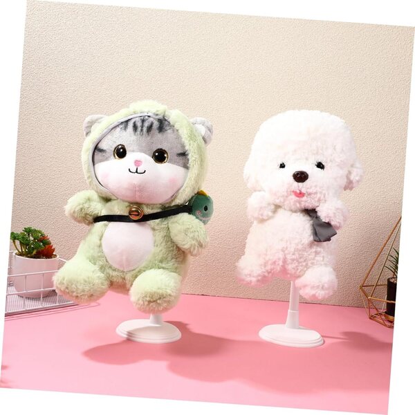 VICASKY Set 8 Supporti Regolabili per Bambole e Figurinette, Bianco