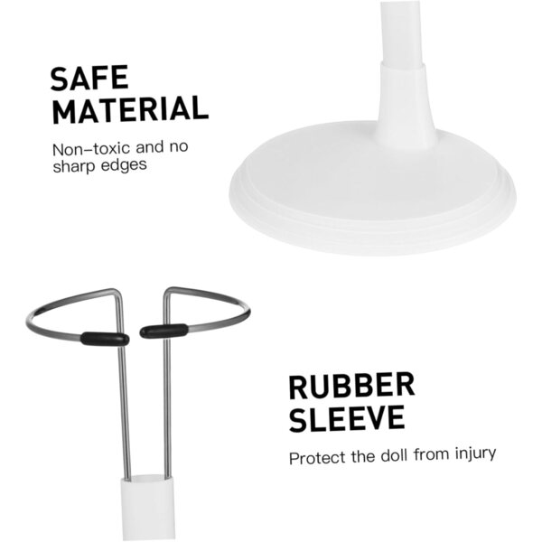 VICASKY Set 8 Supporti Regolabili per Bambole e Figurinette, Bianco