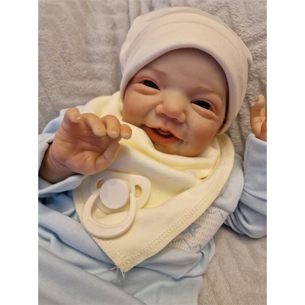 Anano Realistische Reborn-Puppe, 50 cm, Baby-Silikon, Neugeborener Junge/Mädchen