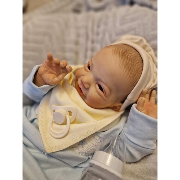 Anano Realistische Reborn-Puppe, 50 cm, Baby-Silikon, Neugeborener Junge/Mädchen