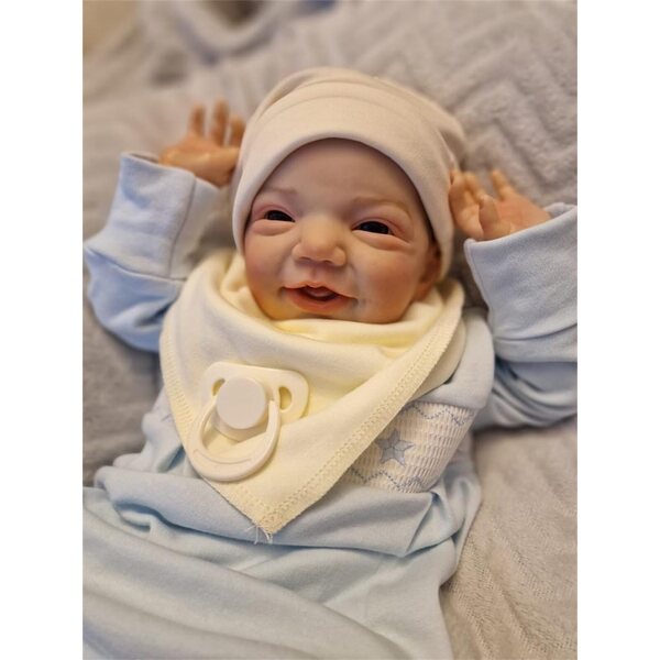 Anano Realistische Reborn-Puppe, 50 cm, Baby-Silikon, Neugeborener Junge/Mädchen