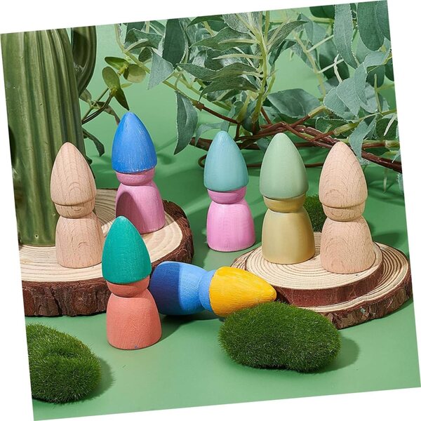VICASKY 8 Pupazzi in Legno da Montare e Decorare per Creatività e Decorazione