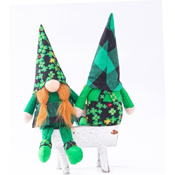 Decorazioni Bambole Gnomi San Patrizio 2 pezzi in Tessuto per Casa e Ufficio
