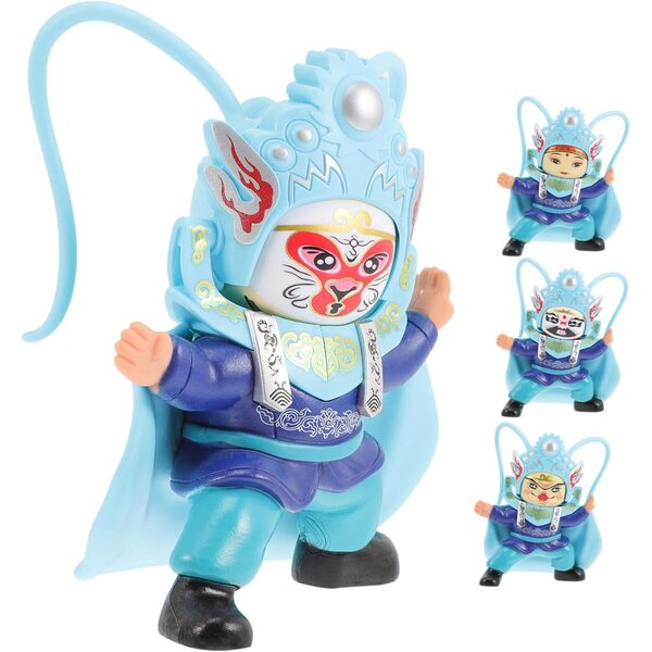 Blaue Porzellanpuppen-Bürodekoration – elegante chinesische Kulturdekoration
