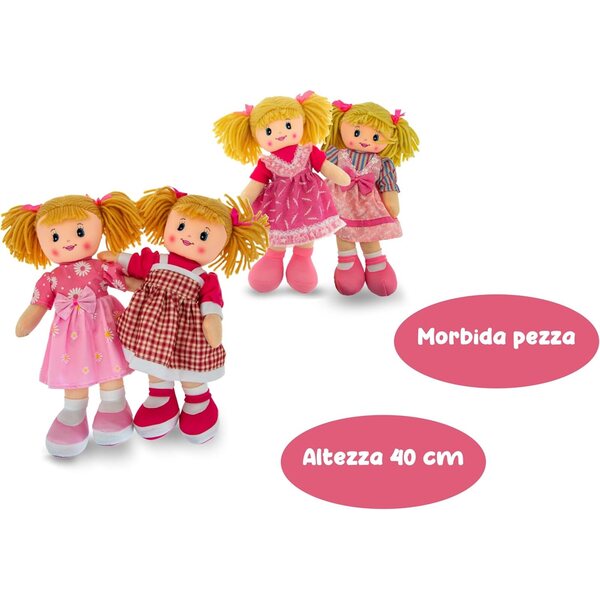 Teorema Giocattoli Carlotta Bambola Pesce 40 cm - Set con Accessori Colorati