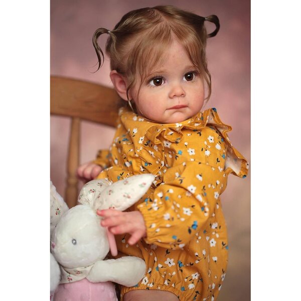 Reborn Baby Silikonpuppe 61 cm realistische Venen Komplettset für Kinder