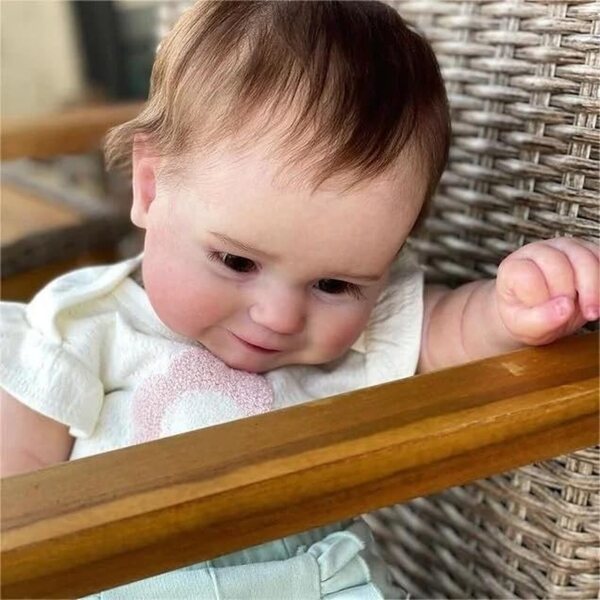 Anano Reborn Doll 48 cm – Lebensechte Silikon-Babypuppe mit Kleidung und Accessoires