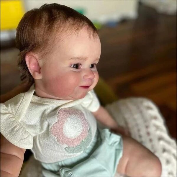 Anano Reborn Doll 48 cm – Lebensechte Silikon-Babypuppe mit Kleidung und Accessoires