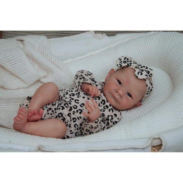 Anano Reborn Baby Boy Puppe 48 cm. Realistisches Silikon mit weichem Körper und gezeichneten Adern