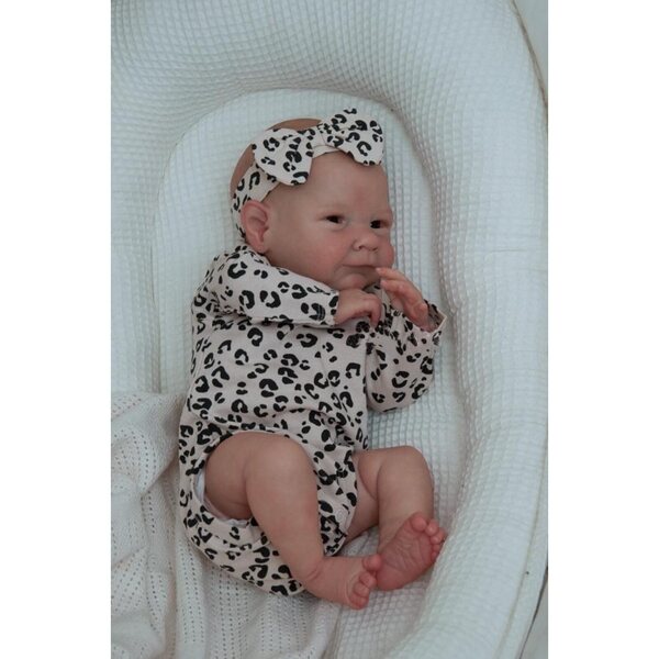 Anano Reborn Baby Boy Puppe 48 cm. Realistisches Silikon mit weichem Körper und gezeichneten Adern