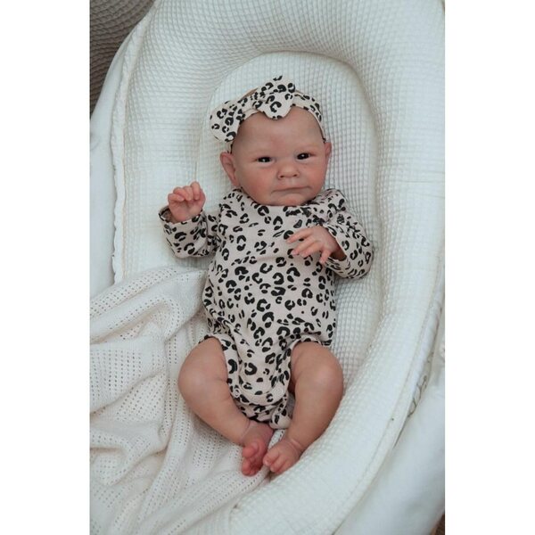 Anano Reborn Baby Boy Puppe 48 cm. Realistisches Silikon mit weichem Körper und gezeichneten Adern