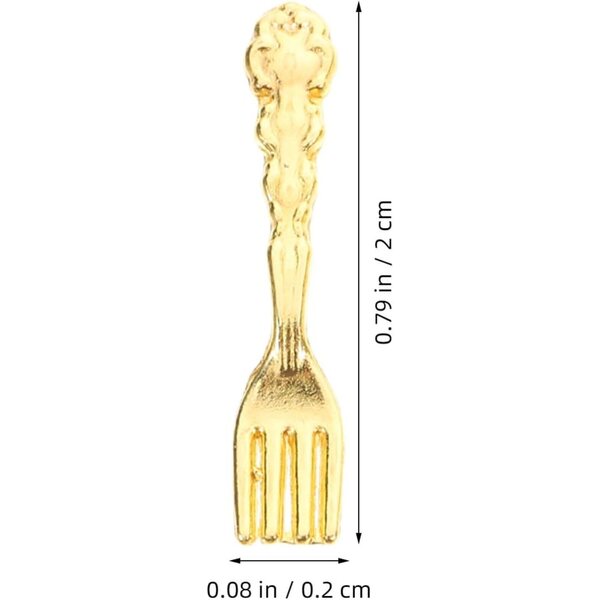 Set mit 36 Mini-Geschirrteilen aus goldener Legierung für Puppenhäuser und Modellbau