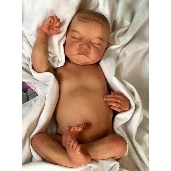Anano Reborn Baby Girl Silikonpuppe 48 cm, realistisch, 360° beweglich, therapeutisch