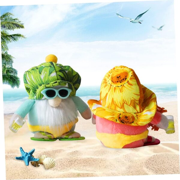 TOYANDONA Sommerzwergpuppen aus Stoff mit Bikini- und Sonnenbrillen-Dekoration