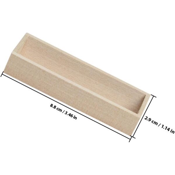 Mini vaso in legno beige per casa bambola, accessorio decorativo realistico