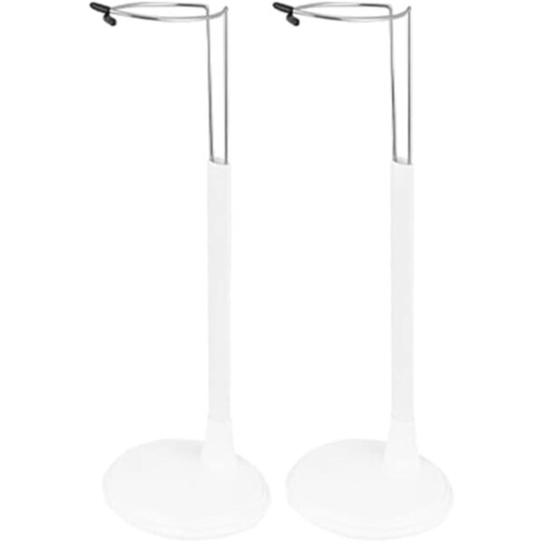 Jojofuny tragbarer Puppenständer 2 Stück aus weißem PVC 35 cm