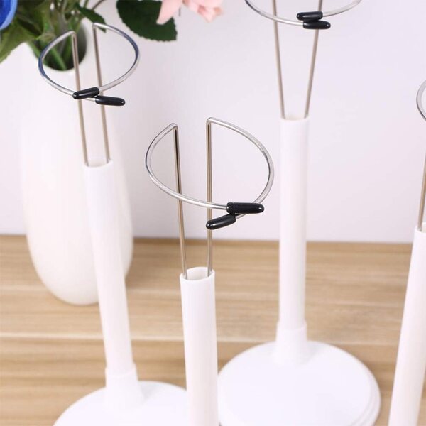 Jojofuny tragbarer Puppenständer 2 Stück aus weißem PVC 35 cm