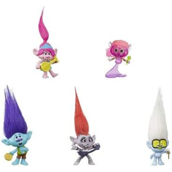 Trolls World Tour DreamWorks-Puppen mit Musikzubehör und verschiedenen Charakteren