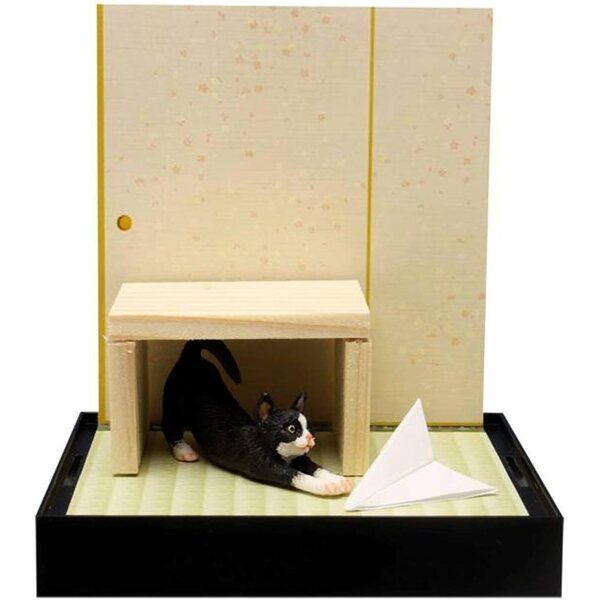 Miniatur 1/12 Japanisches Zimmer mit Katze - Diorama Platz 89704