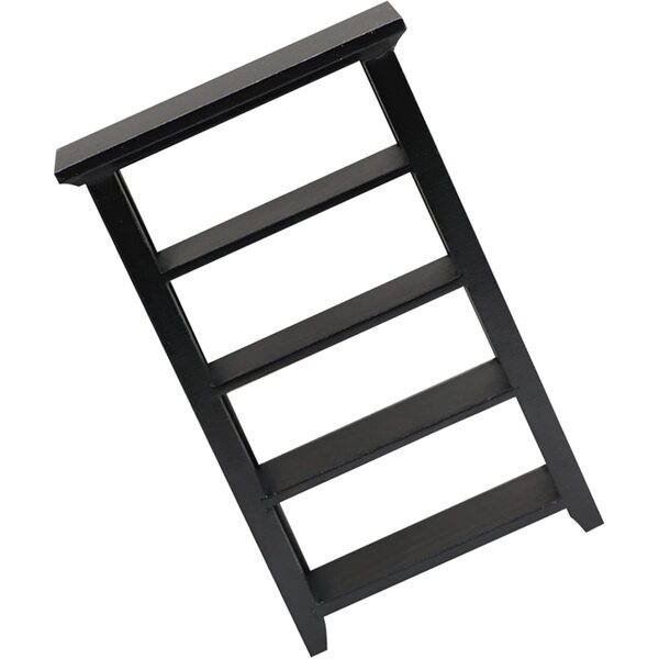 Mikinona Scaffale Portafiori Nero 4 Livelli Miniatura per Casa delle Bambole