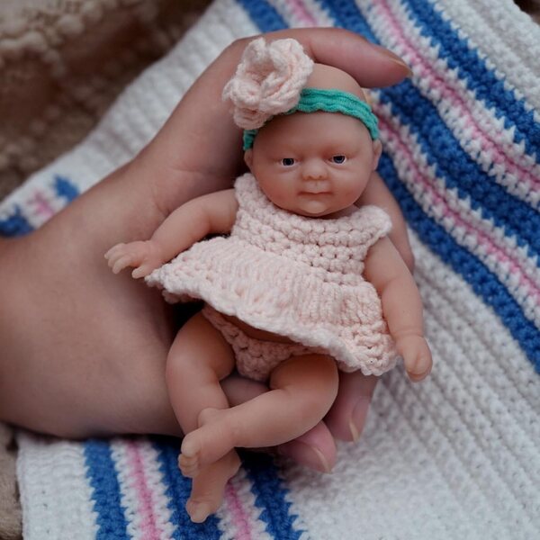 Mini-Reborn-Silikonpuppe, 11,4 cm, realistisches Mädchen, MYREBABY