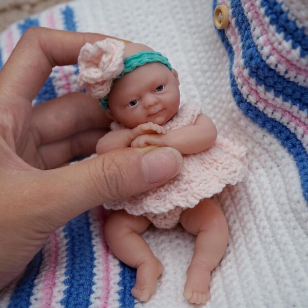 Mini-Reborn-Silikonpuppe, 11,4 cm, realistisches Mädchen, MYREBABY