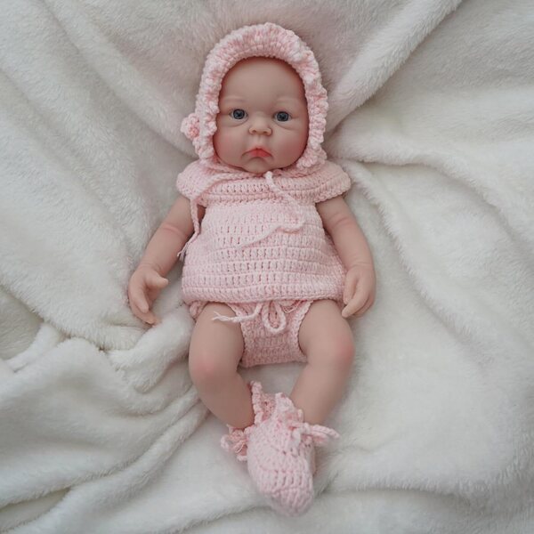 MYREBABY Reborn Silikonpuppen Platine 30,5 cm mit Zubehör und Kleidung