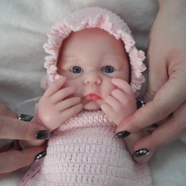 MYREBABY Reborn Silikonpuppen Platine 30,5 cm mit Zubehör und Kleidung