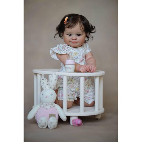 Maddie Reborn Baby Doll 60 cm Realistisches Silikon mit Kleidung und Accessoires