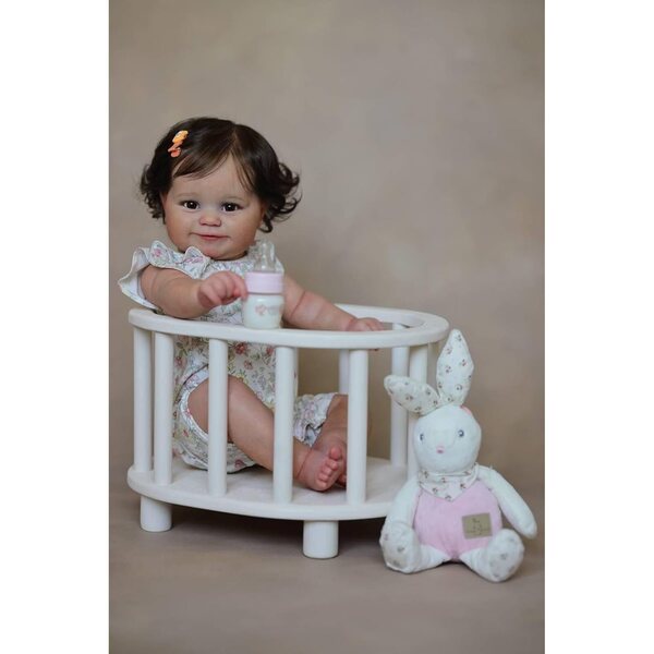Maddie Reborn Baby Doll 60 cm Realistisches Silikon mit Kleidung und Accessoires
